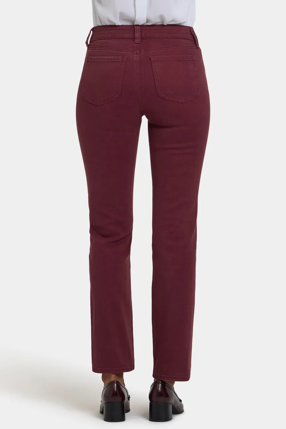 NYDJ Marilyn Straight Jeans Sienna Red Straight Rot High Rise