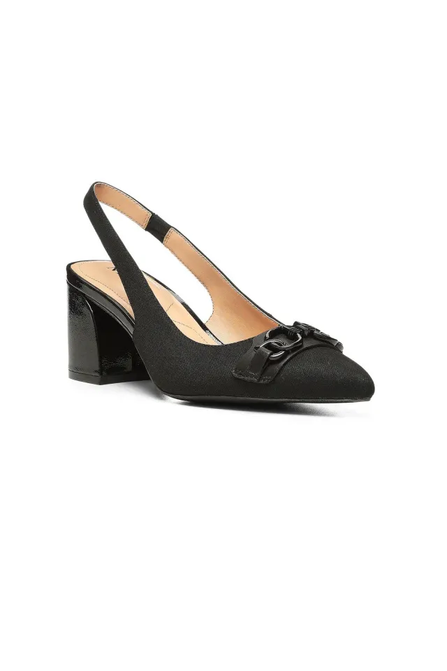 NYDJ Sanya Slingback Heels Schwarz Denim