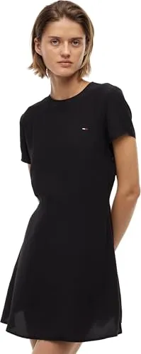 Tommy Jeans F&F Dw0dw21120 Minikleid S Schwarz Kurz