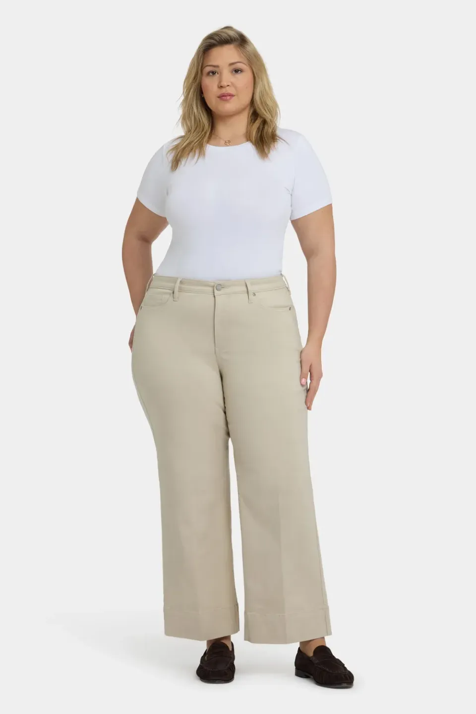 NYDJ Teresa Wide Leg Ankle Jeans Feather Stretch