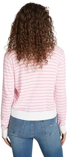 Tommy Jeans V-Ausschnitt Pullover Ballet Pink Stripe XL