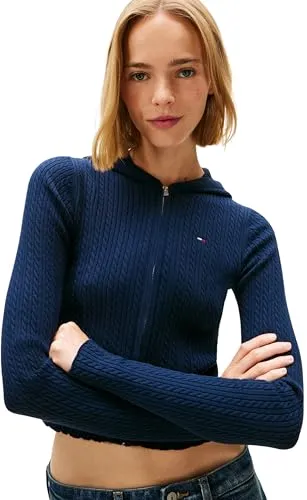 Tommy Jeans TJW Essential Zip Hoodie Damen L mit Kapuze