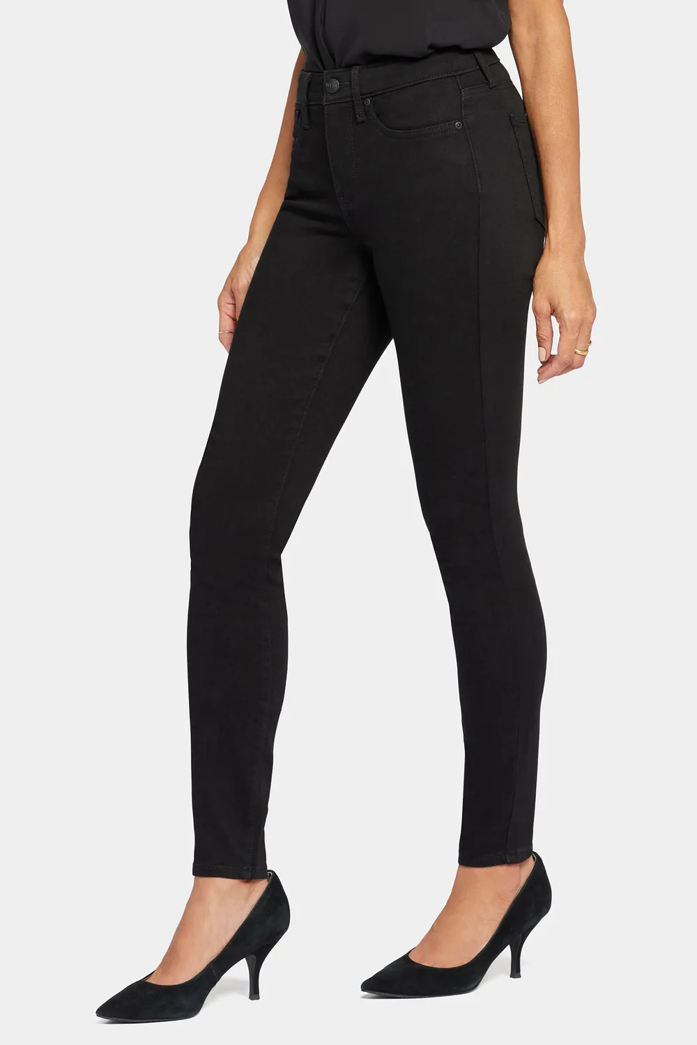 NYDJ Ami Skinny Jeans Black Stretch mit Lift Tuck