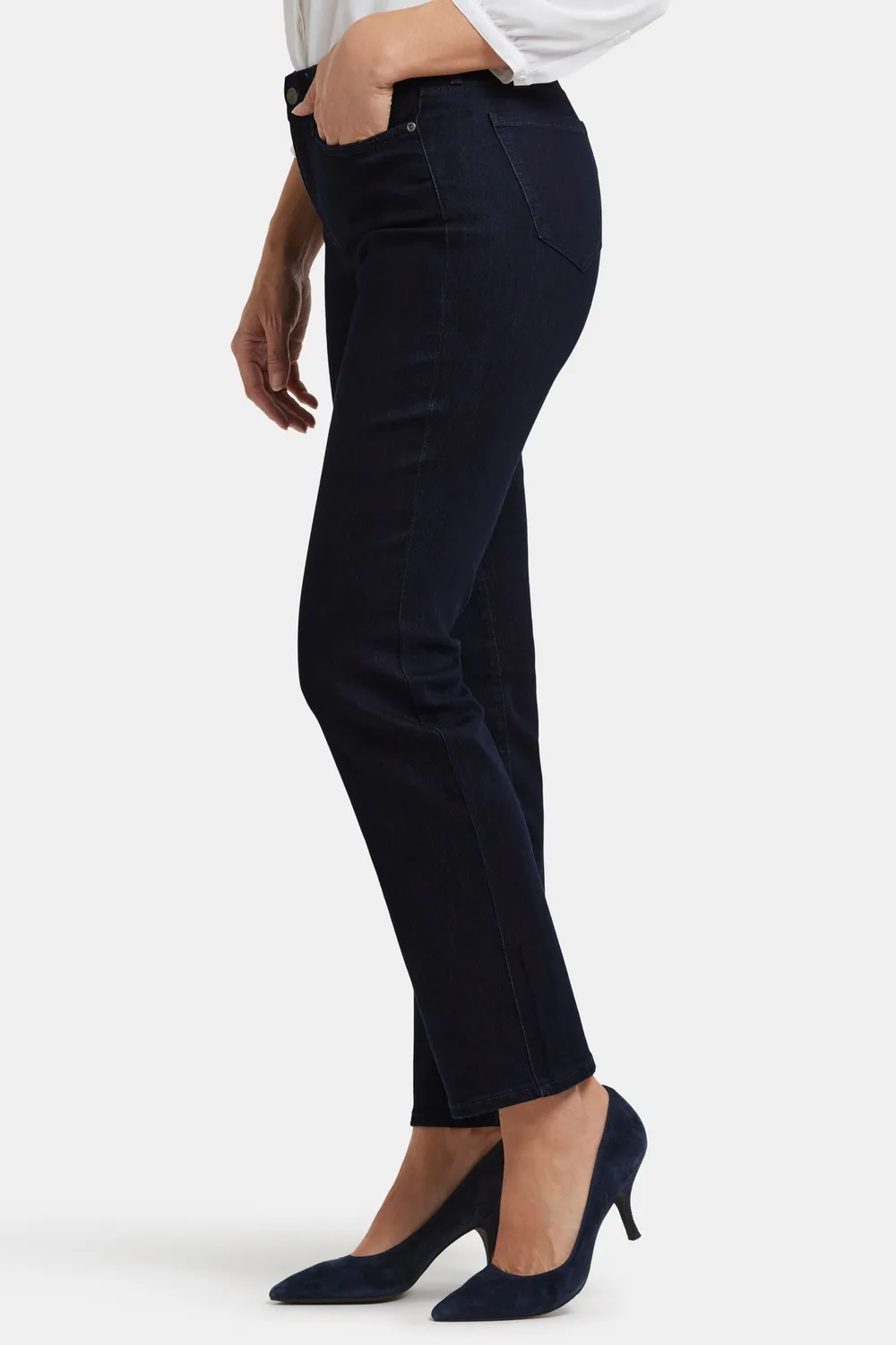 NYDJ Marilyn Straight Jeans Dark Enzyme gerades Bein