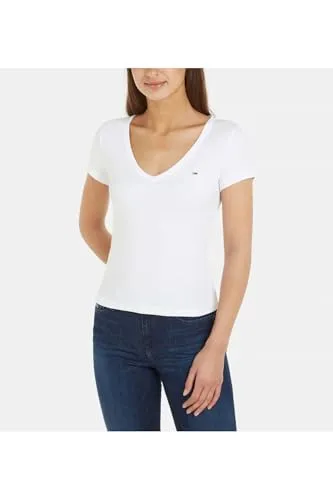 Tommy Jeans Slim Rib T-Shirt V-Ausschnitt