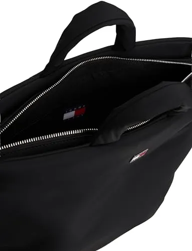 Tommy Jeans Urban Nylon Quadratisch Tote Bag Schwarz Damen