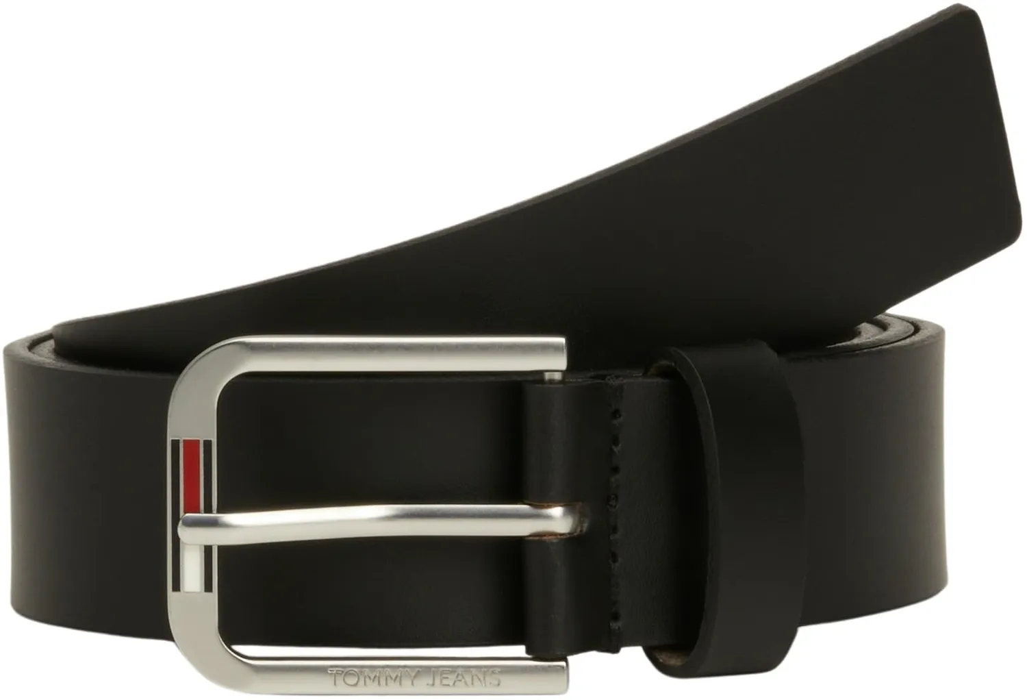 Tommy Jeans Austin Gürtel Herren Leder 105 Schwarz