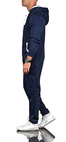 Alessandro Salvarini AS-039 Jumpsuit Trainingsanzug Herren elastisch