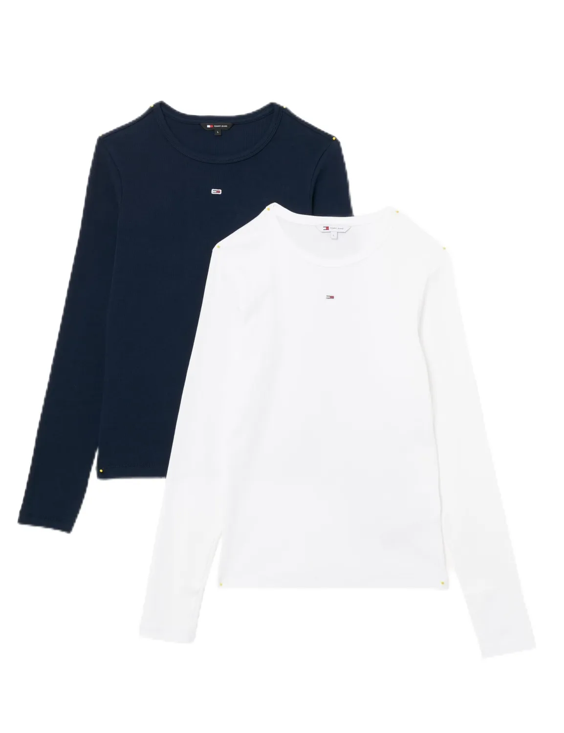 Tommy Jeans Essential Rib Langarmshirt 2er Pack Slim Damen