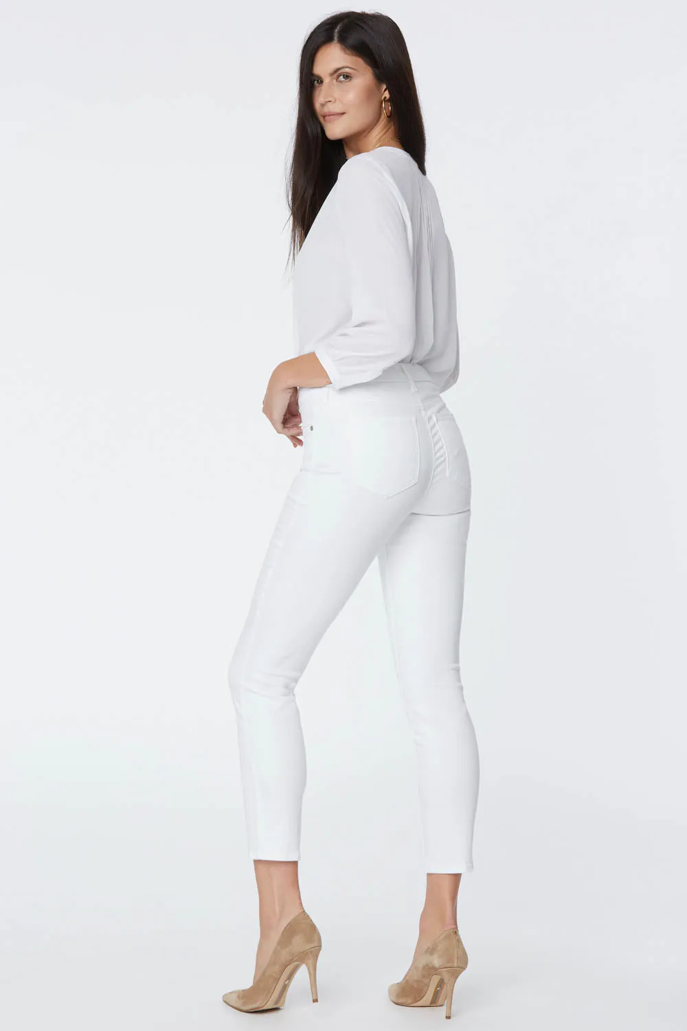 NYDJ Alina Skinny Ankle Jeans Optic White