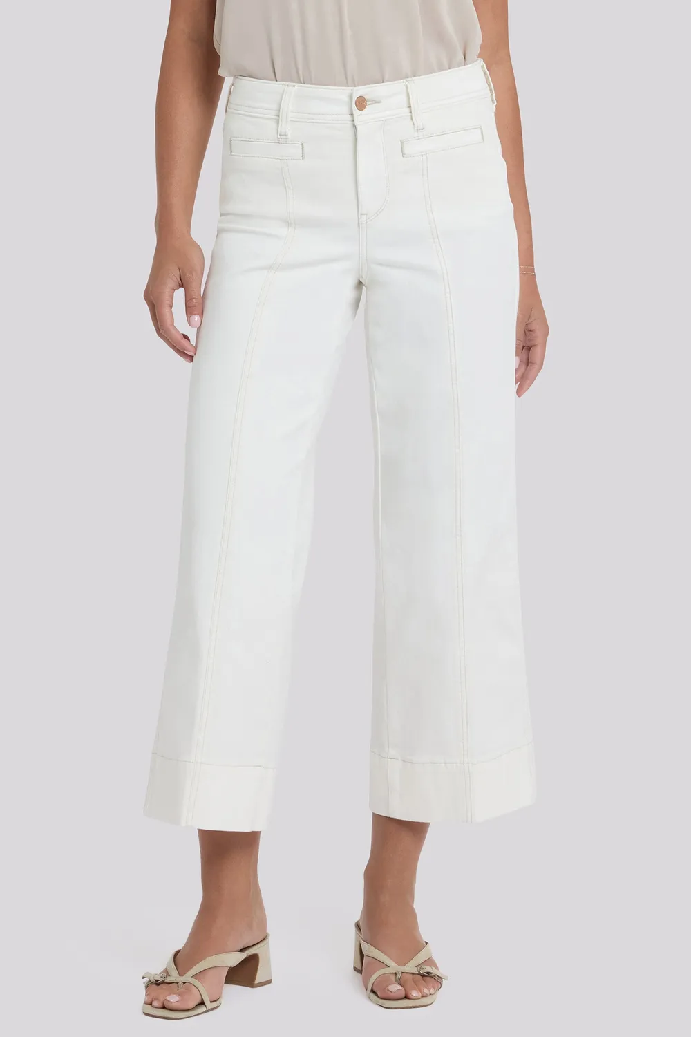 NYDJ Teresa Wide Leg Ankle Jeans Vintage White