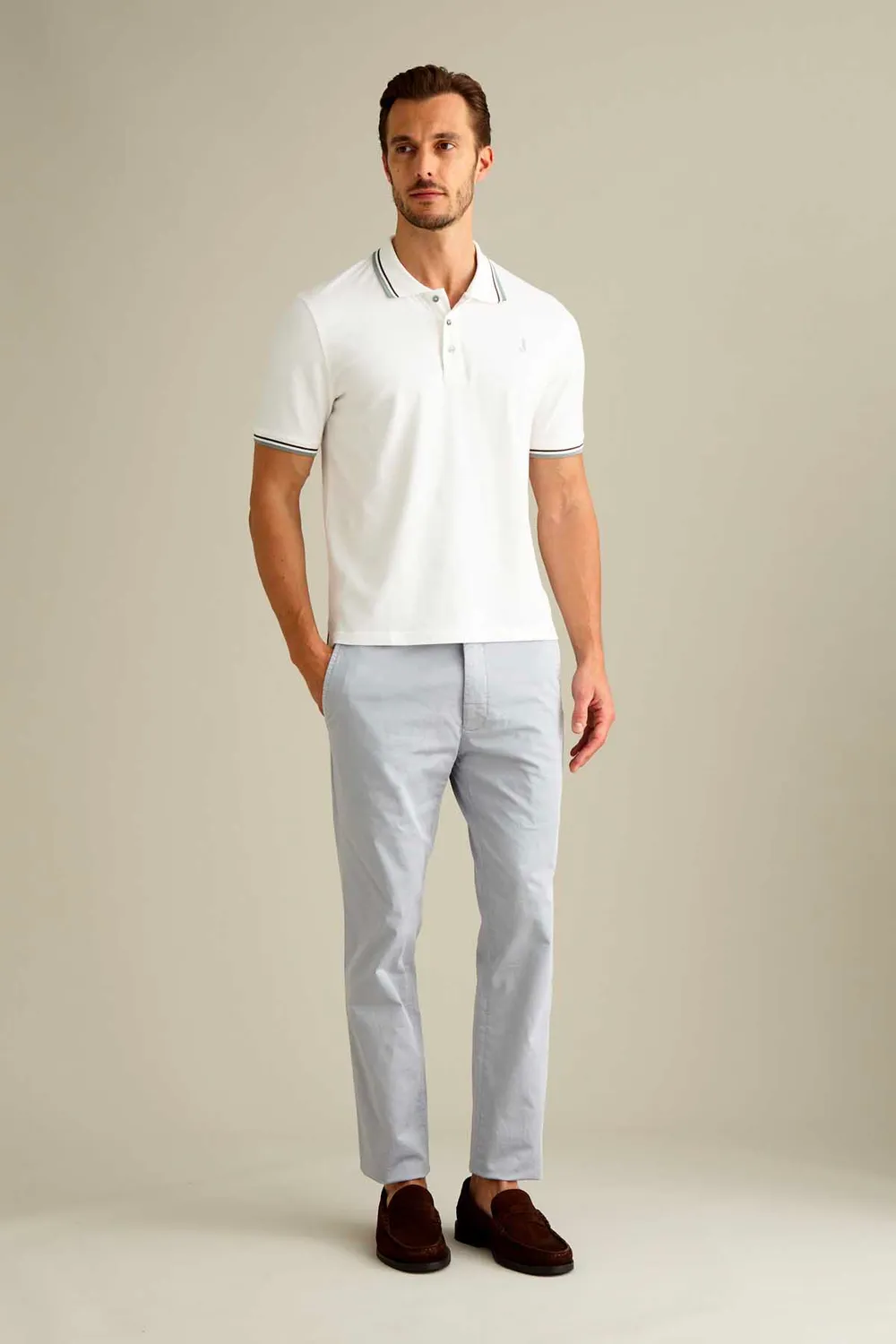 Jeckerson Jack Chino Herren Zementgrau Slim Fit