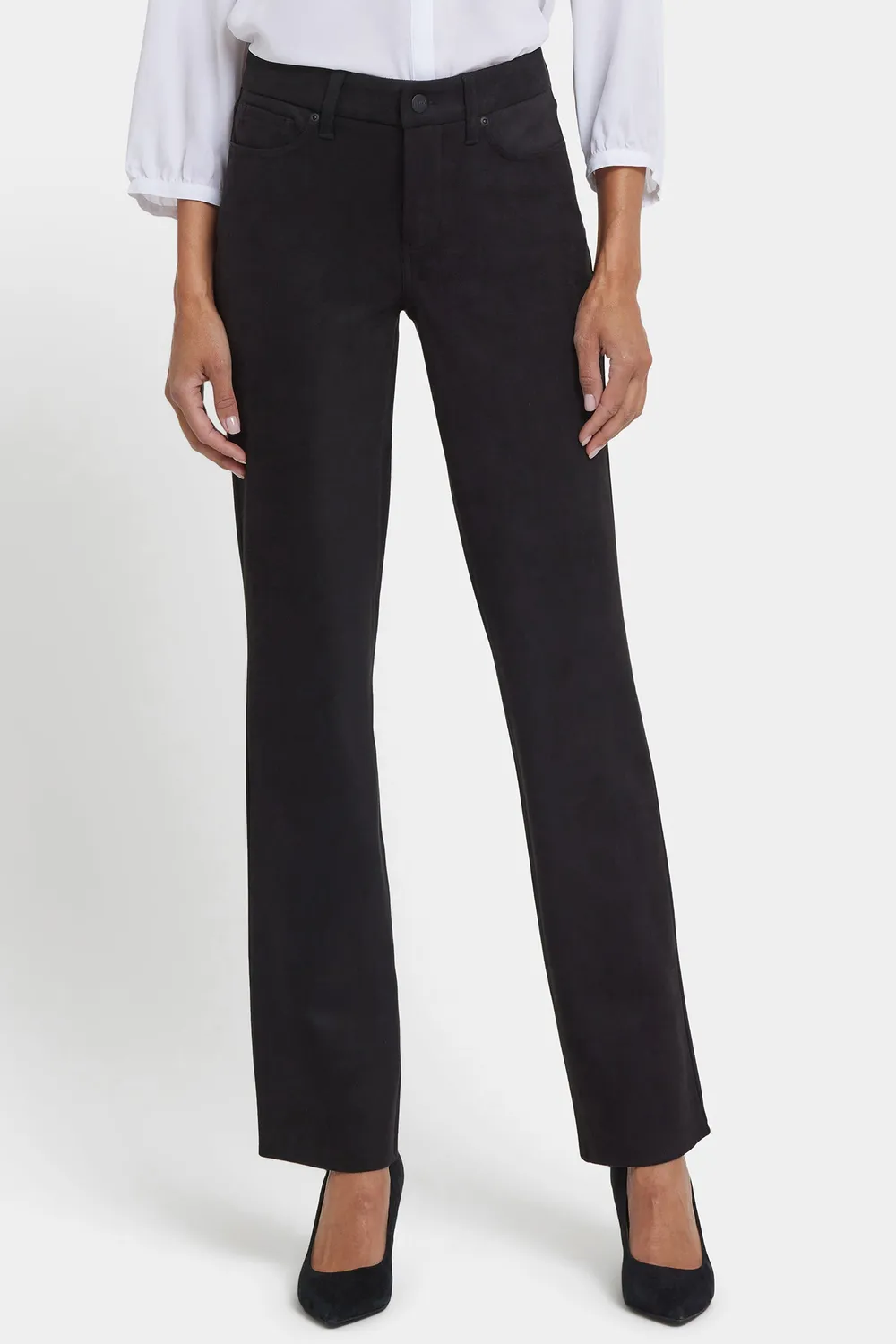 NYDJ Marilyn Straight Hose Schwarz Stretch