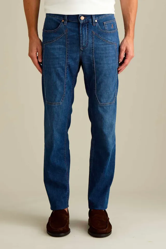 Jeckerson John Slim Fit Jeans mittelblau Stretch