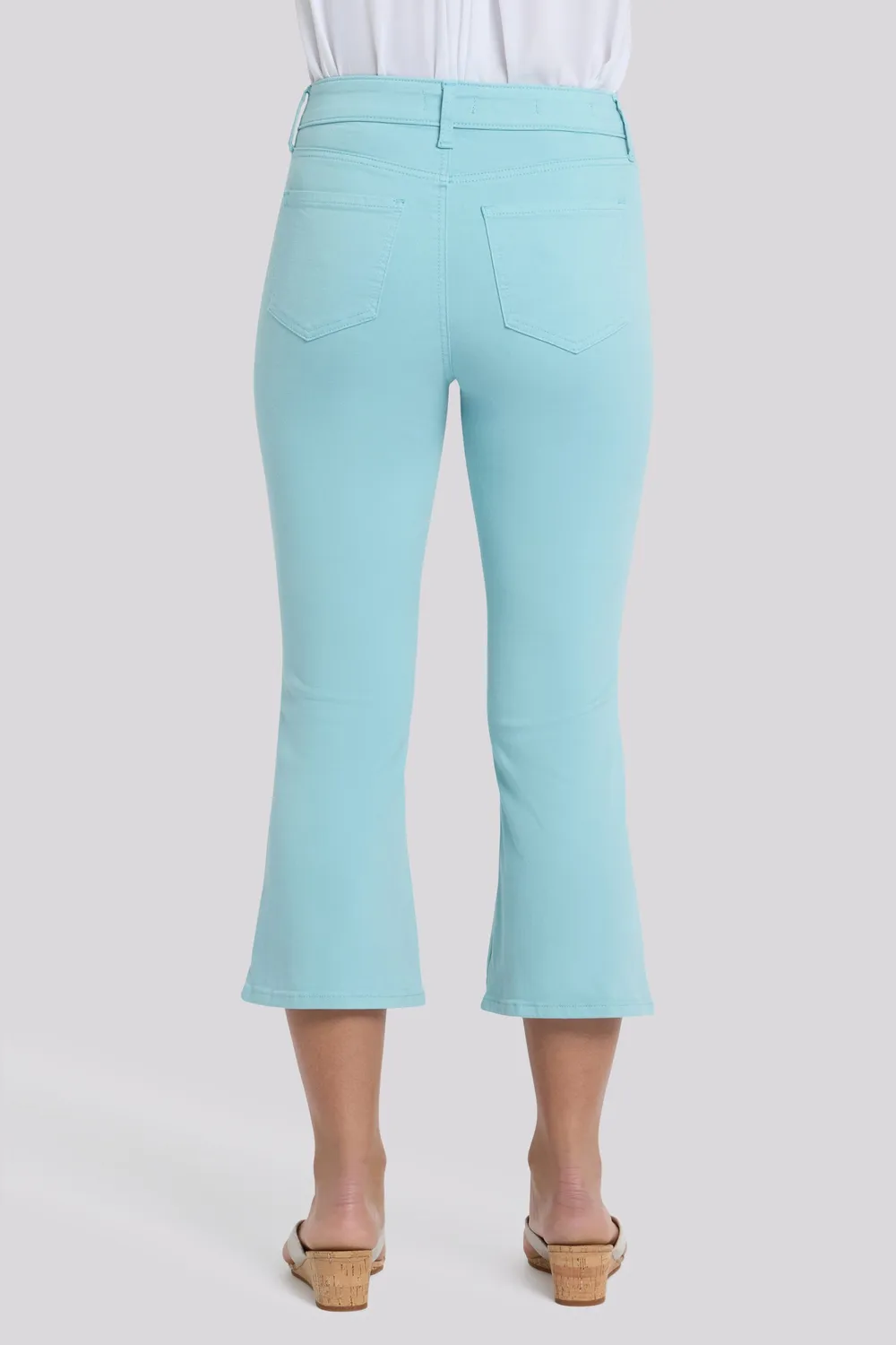 NYDJ Monica Kick Flare Crop Jeans Aqua Haze