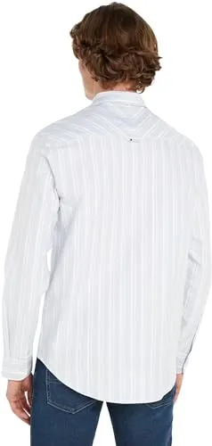 Tommy Jeans Herren Hemd XS Baumwollhemd Knopfleiste
