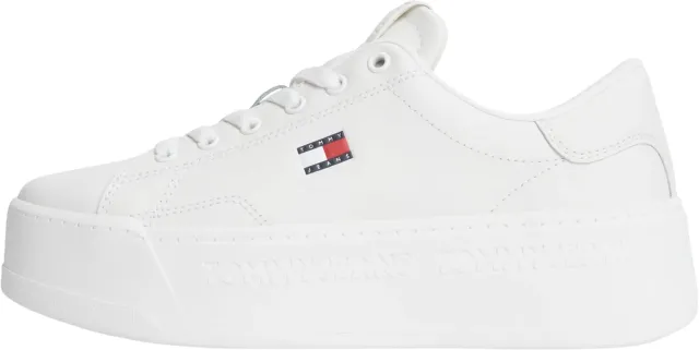 Tommy Jeans TJW Script Cupsole Flatform Sneaker Weiß