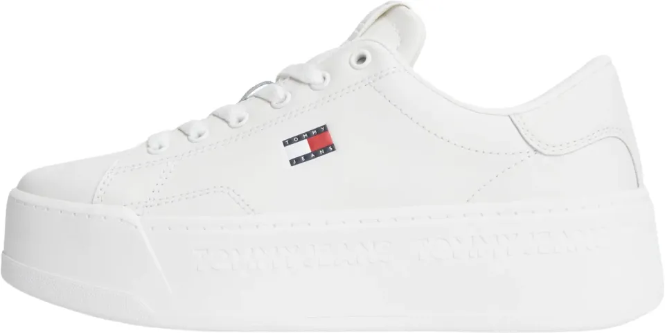 Tommy Jeans TJW Script Cupsole Flatform Sneaker Weiß