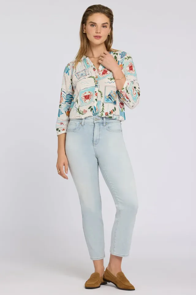 NYDJ Marilyn Straight Ankle Jeans Desert Shoreline High-Rise