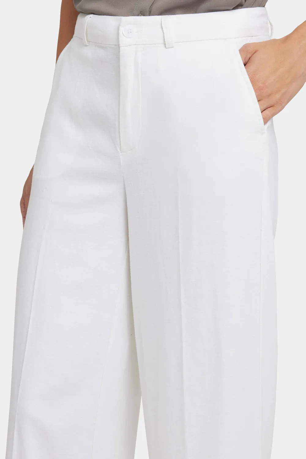 NYDJ Morgan Trouser Stoffhose Weiß Leinen