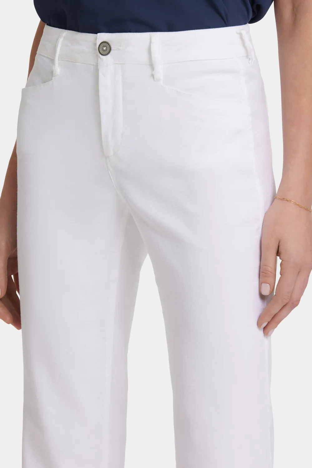 NYDJ Trouser Petite Hose Optic White Leinen