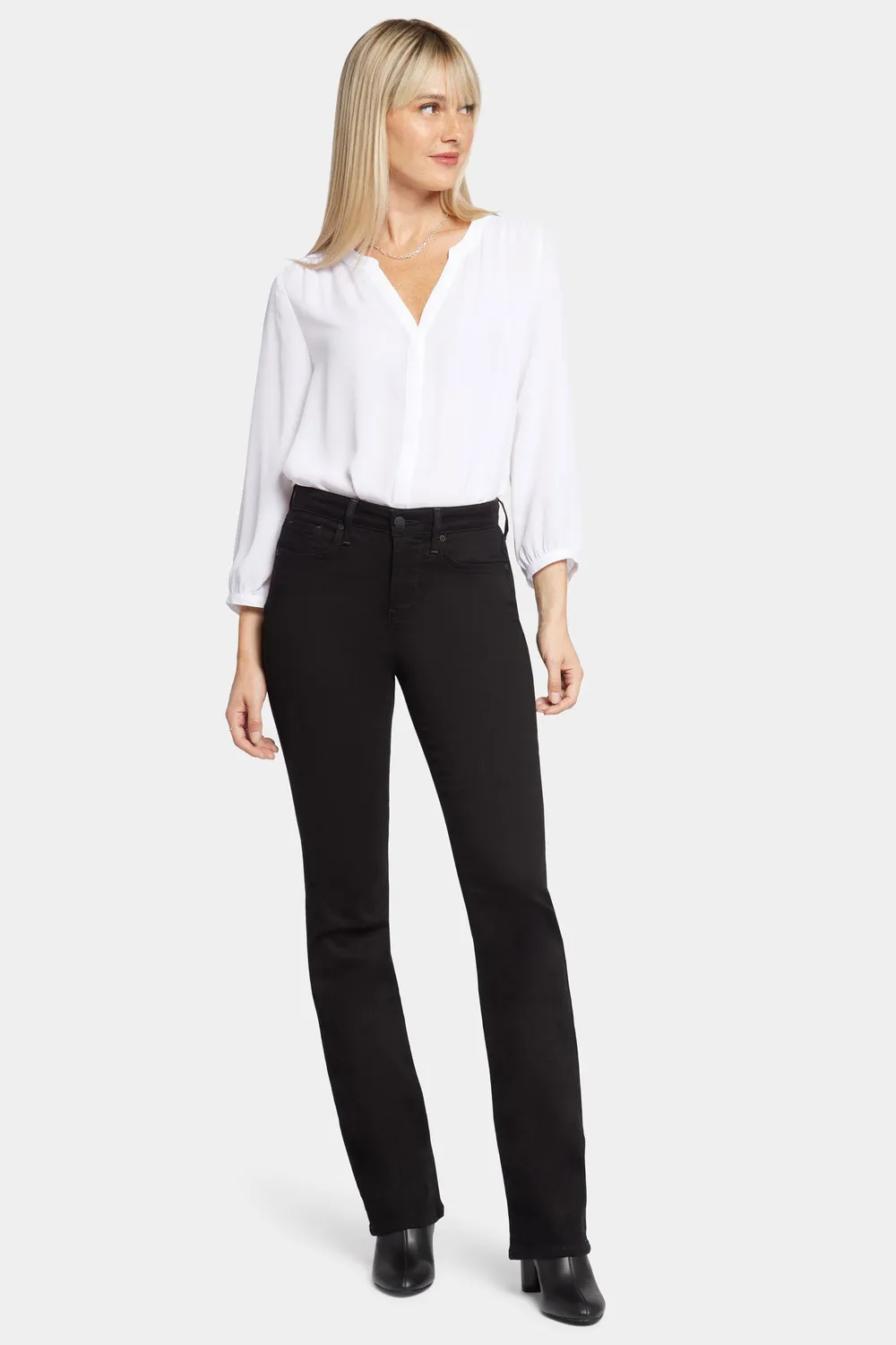 NYDJ Barbara Bootcut Jeans Tall Schwarz lang