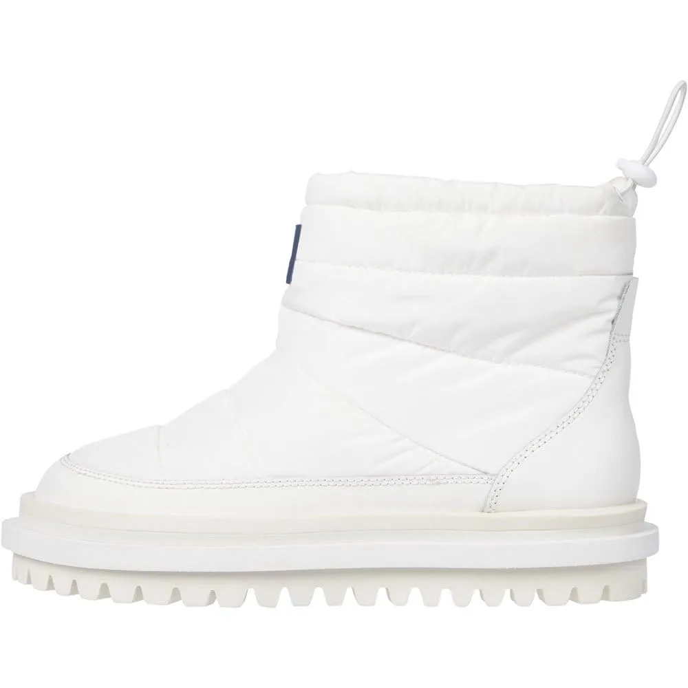 Tommy Jeans Padded Flat Boot Stiefel Schwarz Gefüttert
