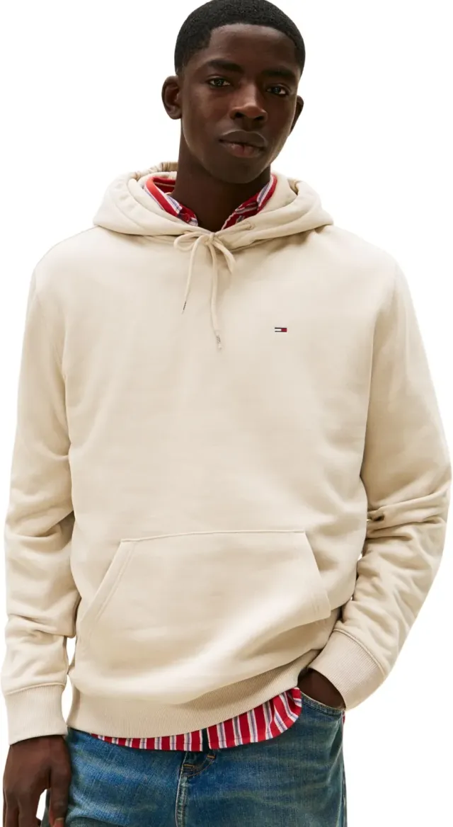 Tommy Jeans TJM Flag Hoodie M Kapuzenpullover beige
