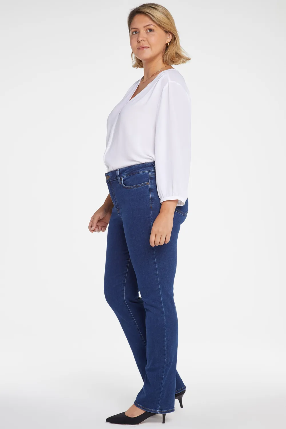 NYDJ Marilyn Straight Jeans Quinn Plus Size figurformend