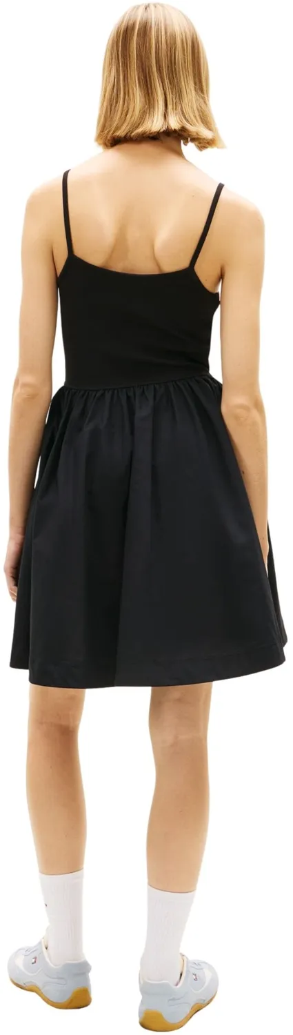 Tommy Jeans TJW Rib Poplin Mix Strappy Kleid Größe M