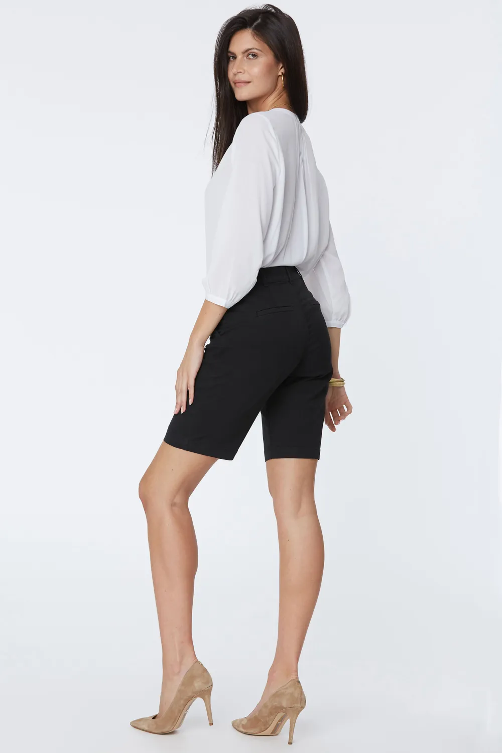 NYDJ Bermuda Twill Shorts 11 Inch Schwarz