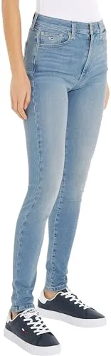 Tommy Jeans Sylvia Damen Jeans Skinny Blau 34W/34L High-Waist