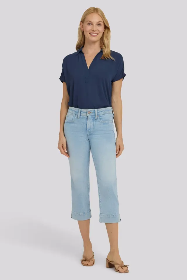 NYDJ Marilyn Straight Crop Jeans Keys View hellblau