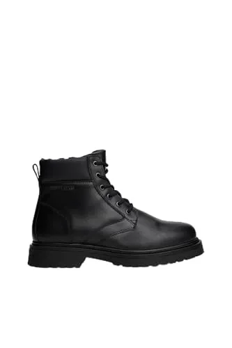 Tommy Jeans Mid Boot Schnürstiefel Schwarz 41 Leder