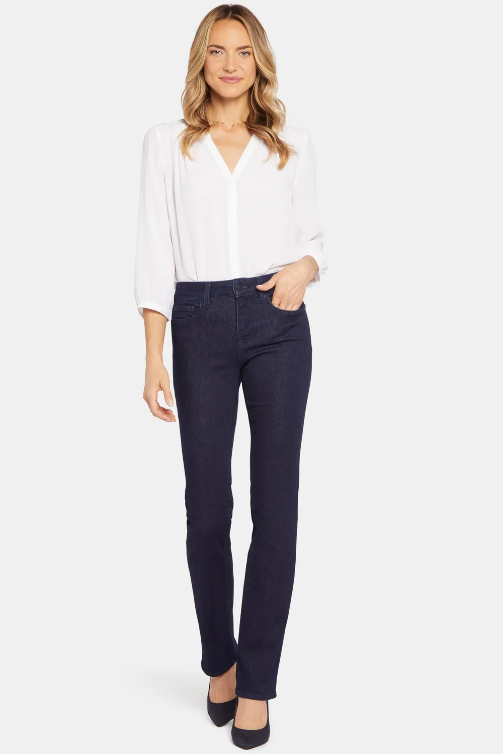 NYDJ Marilyn Straight Jeans Tall Rinse gerade