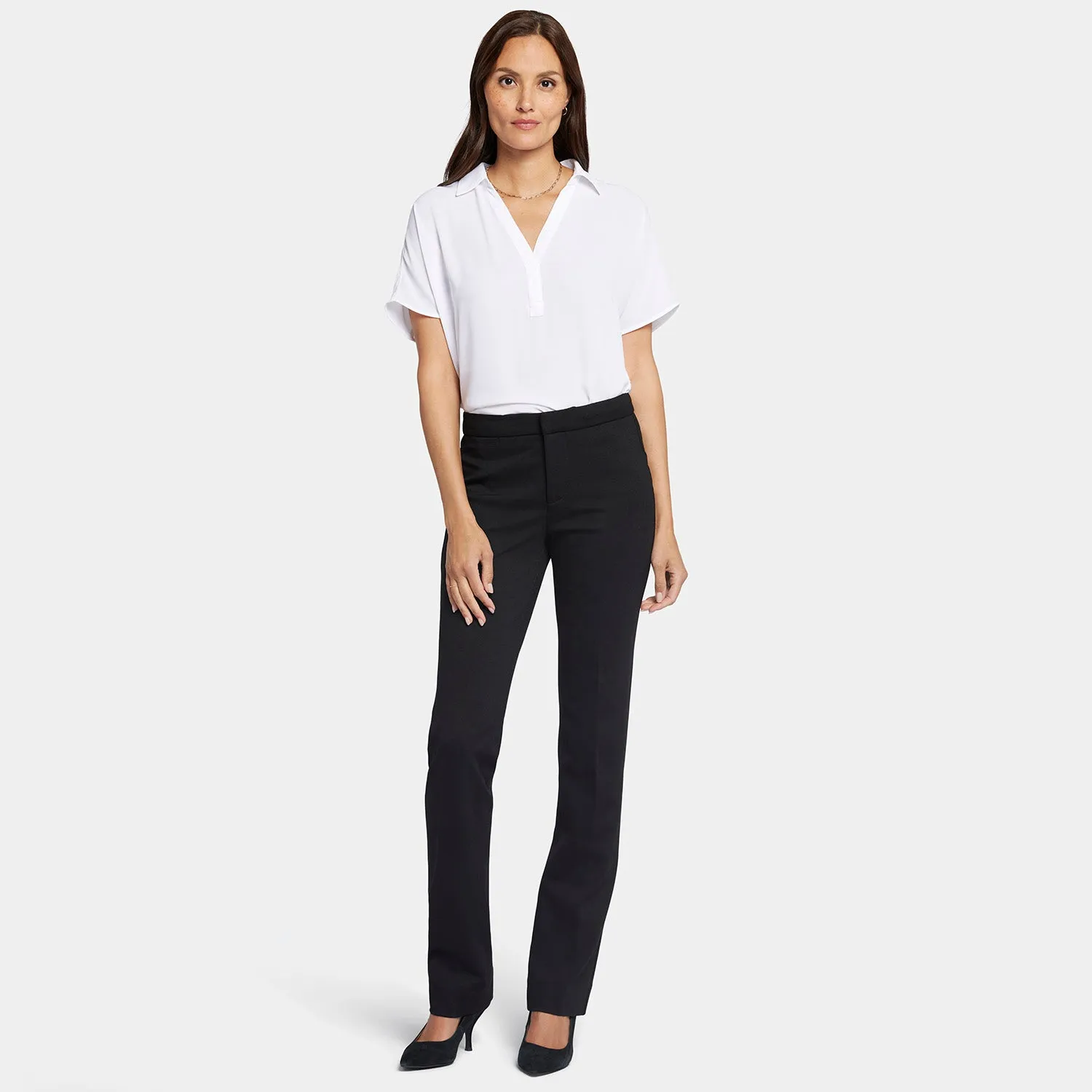 NYDJ Slim Trouser Hose Schwarz Ponte schlank