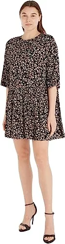 Tommy Jeans Slip-Kleid Damen S Satin-Optik