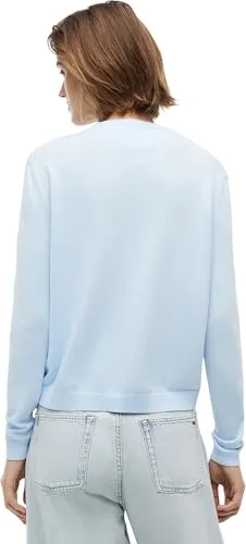 Tommy Jeans Essential Crew DW0 Baumwollpullover L Blau Rundhals