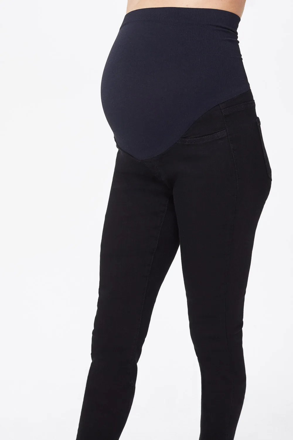 NYDJ Ami Skinny Umstandsjeans Schwarz Black
