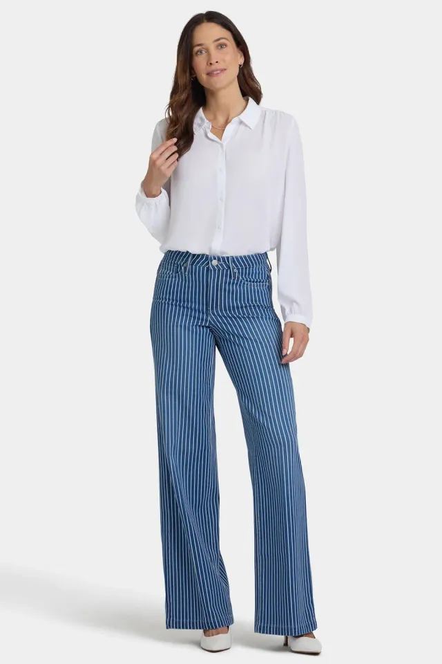 NYDJ Teresa Wide Leg Jeans Marseille Stripe