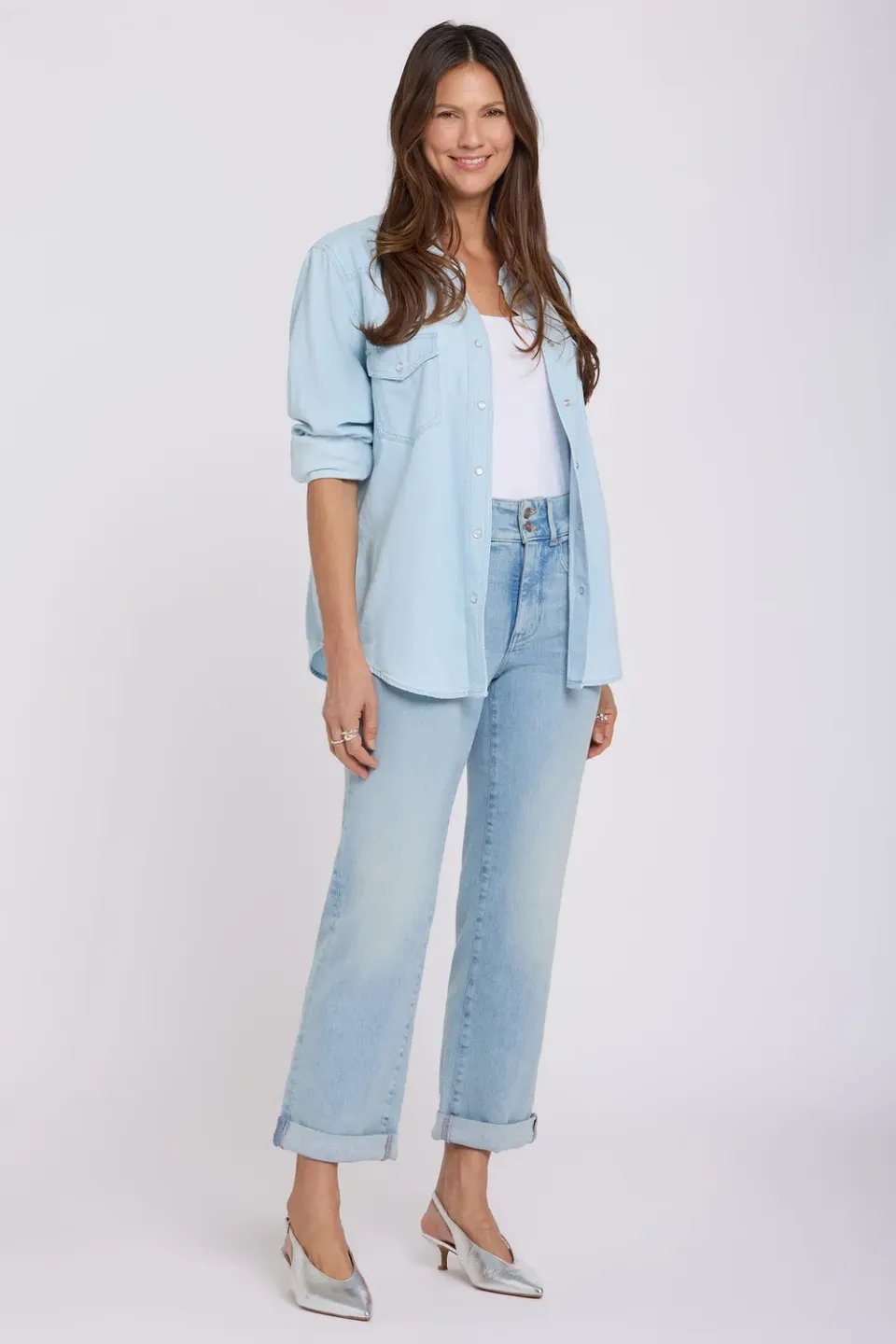NYDJ Bailey Relaxed Straight Crop Keys View hell