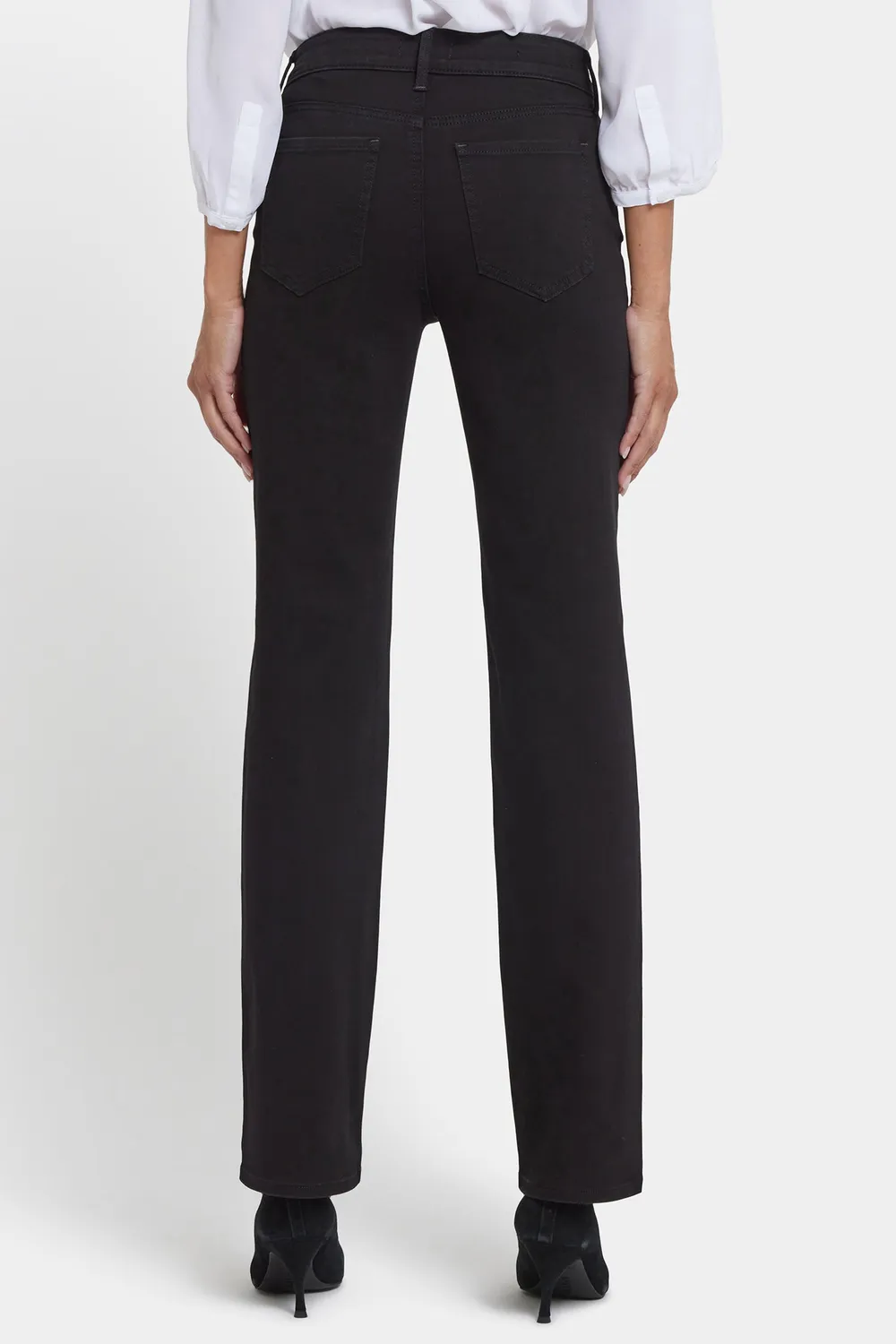 NYDJ Marilyn Straight Jeans Black Rinse Stretch