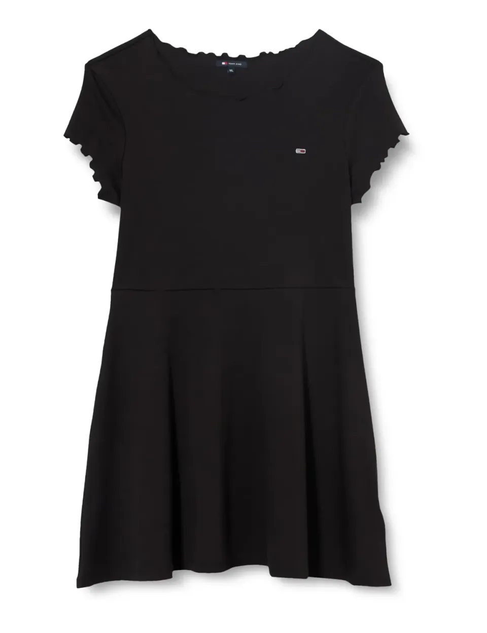 Tommy Jeans Babylock Fit & Flare Mini Kleid Schwarz XL ausgestellt