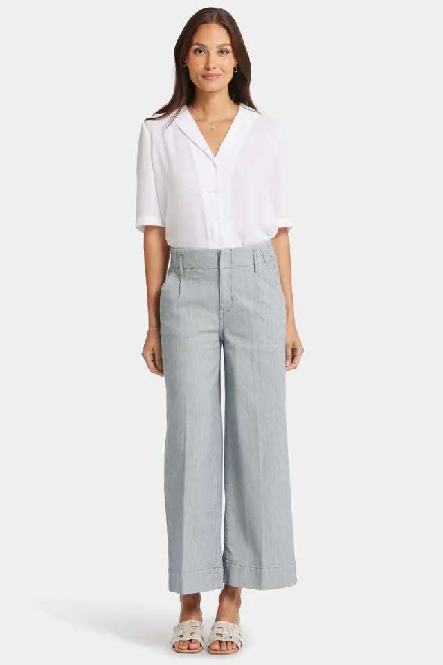 NYDJ Mona Wide Trouser Jeans Canyon River Stripe
