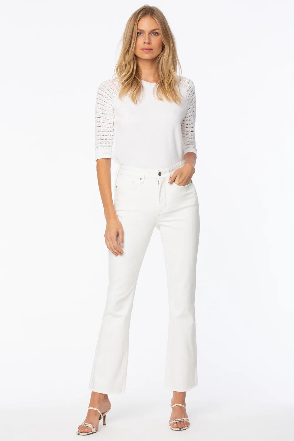 NYDJ Slim Bootcut Petite Jeans Optic White kühlend