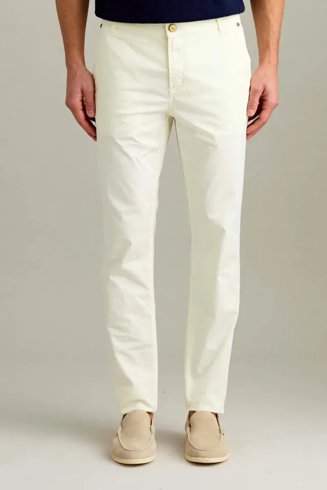 Jeckerson Julius Slim Fit Chino Hose schneeweiß