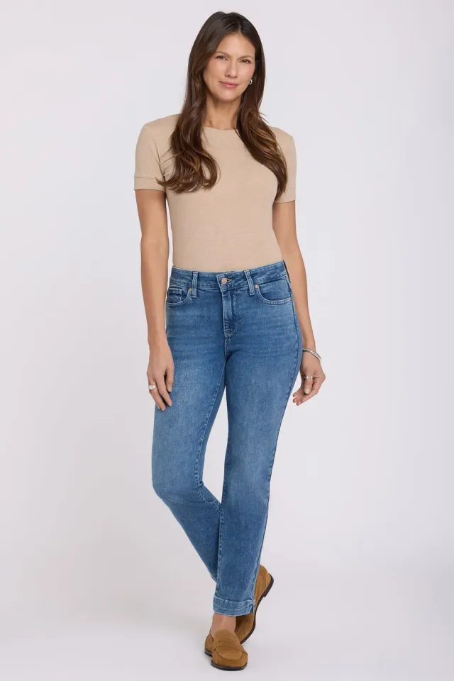 NYDJ Sheri Slim Straight Ankle Jeans Petite Breezy Palms