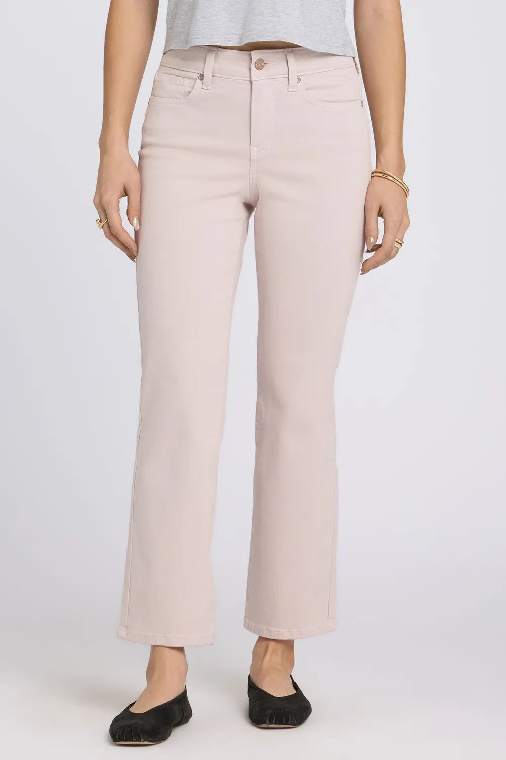 NYDJ Marilyn Straight Ankle Jeans Rock Flower Rosa