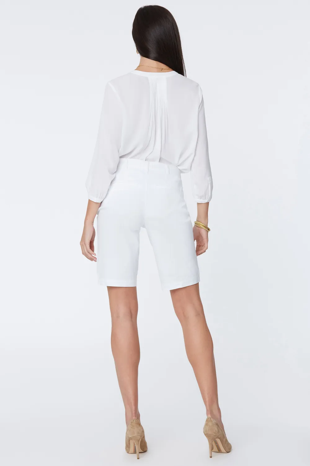 NYDJ Bermuda Twill Shorts 28 cm Optic White