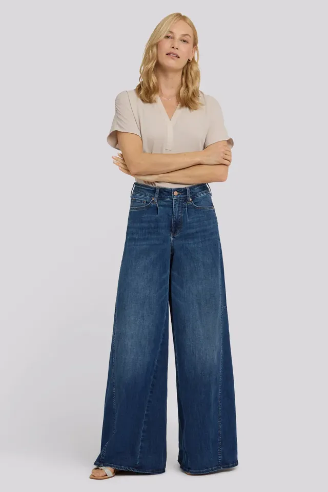 NYDJ Nova Super Wide Leg Jeans Blue Mirage weit